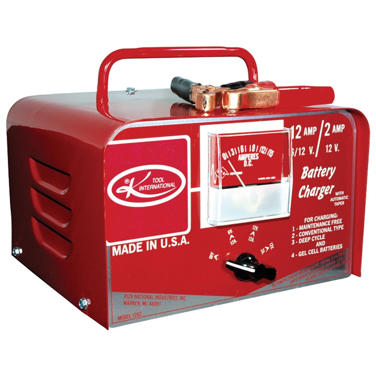 BATTERY CHARGER PORTABLE 6-12V 12 OR 2AMP