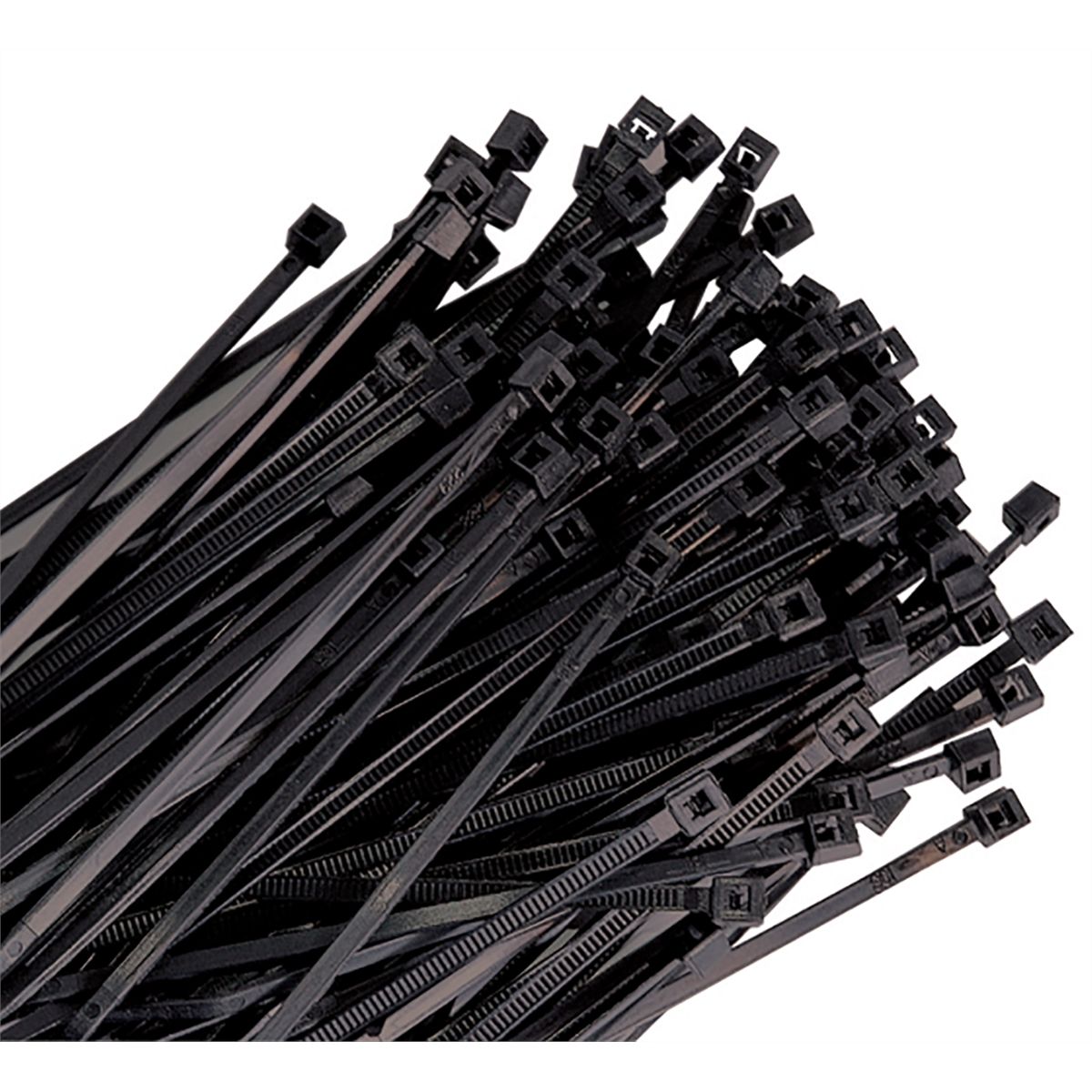 11 In 50 Lb Tensile Nylon Ties - Black - 100/Pk