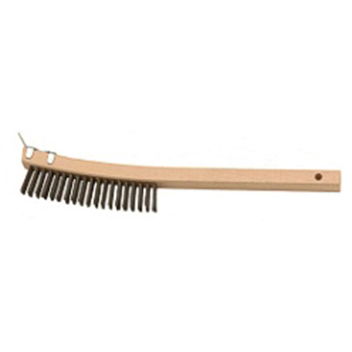 14" 3 x 19 Row Curved Wire Scratch Brush with Scraper