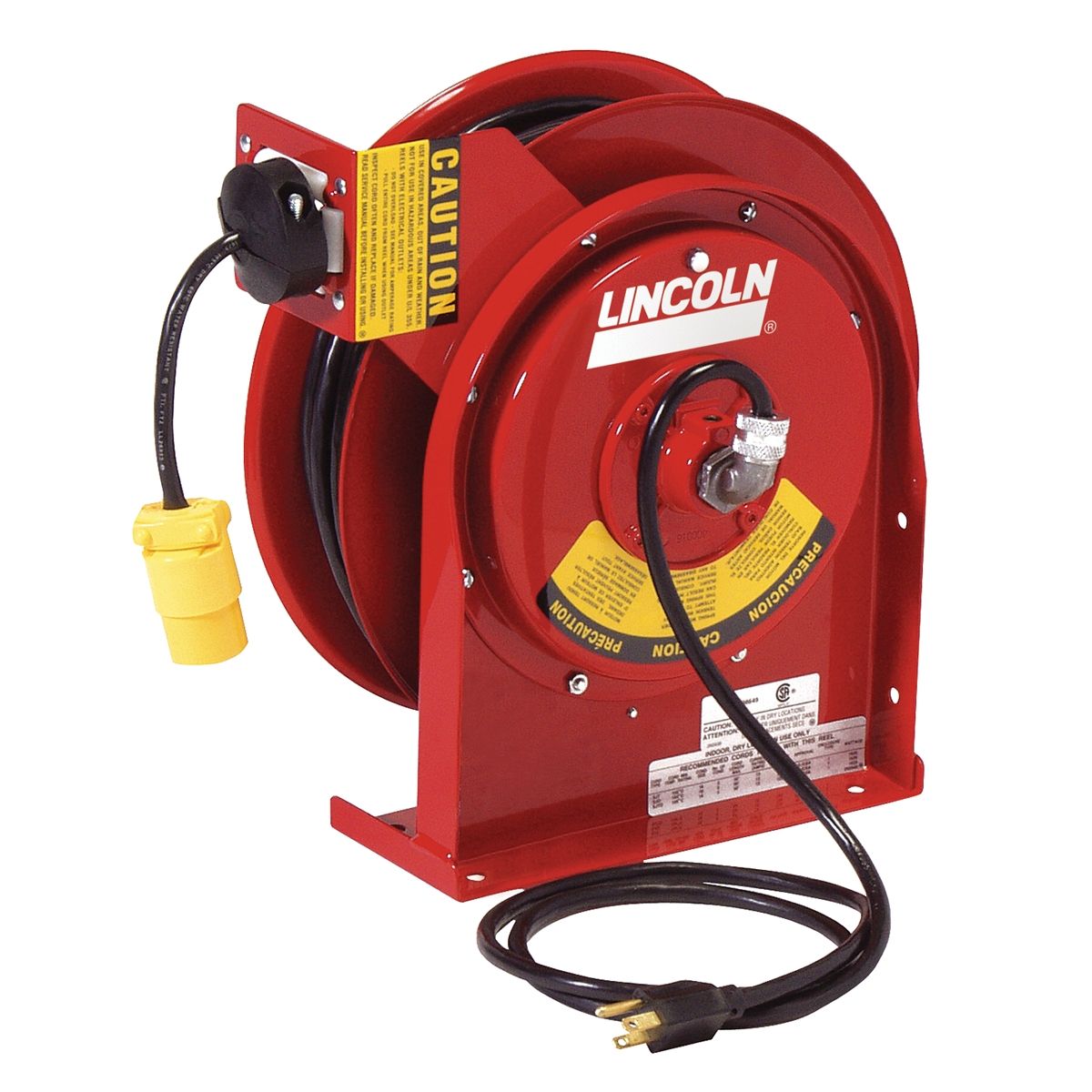 Heavy Duty Extension Cord Reel with 13amp Receptacle, Lincoln Industrial