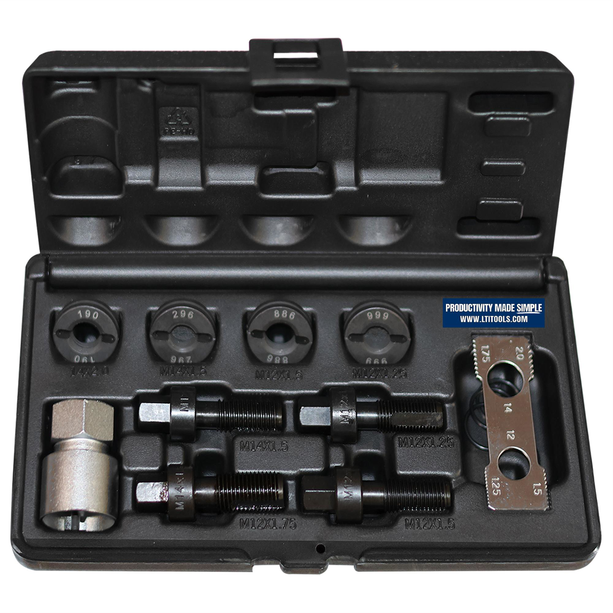 Milton Industries 10 Pc Wheel Stud Rethread Kit