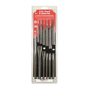 12 PC CARDED PUNCH & CHIS SET