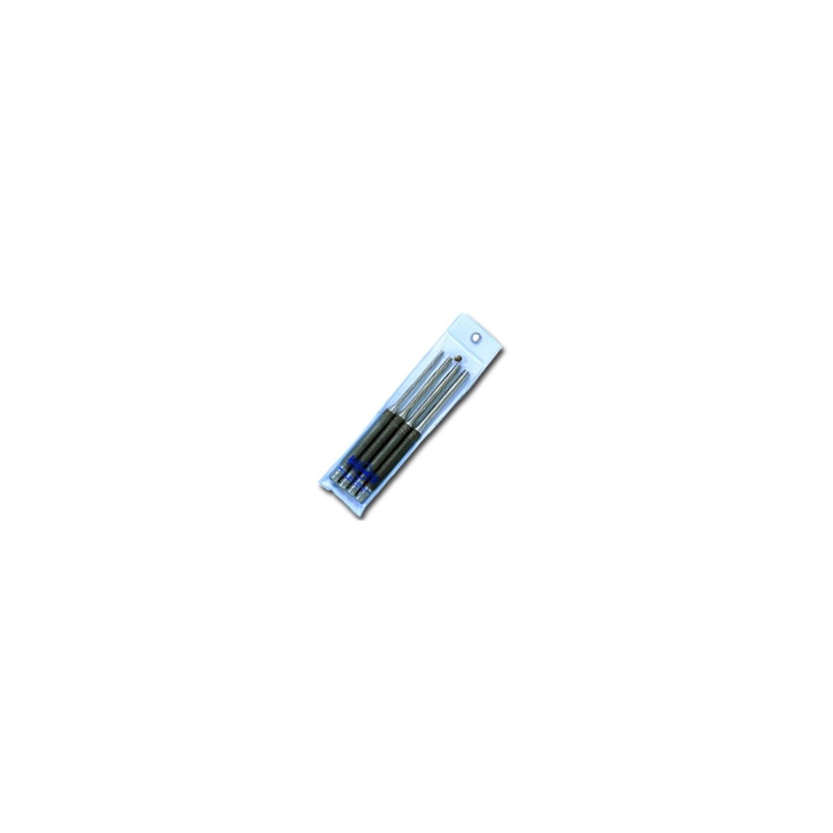 Extra Long Knurled Pin Punch Kit - 4-Pc