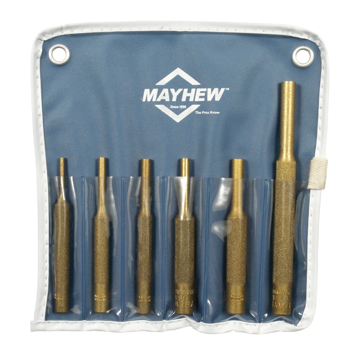 6 Piece Brass Pin Punch Kit