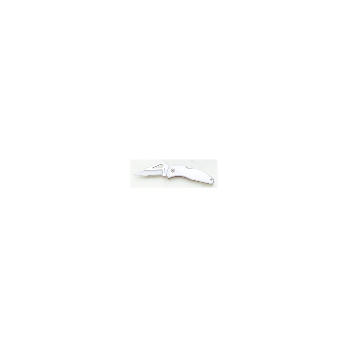 All Stainless Lockback Knife w/Serrated Blade