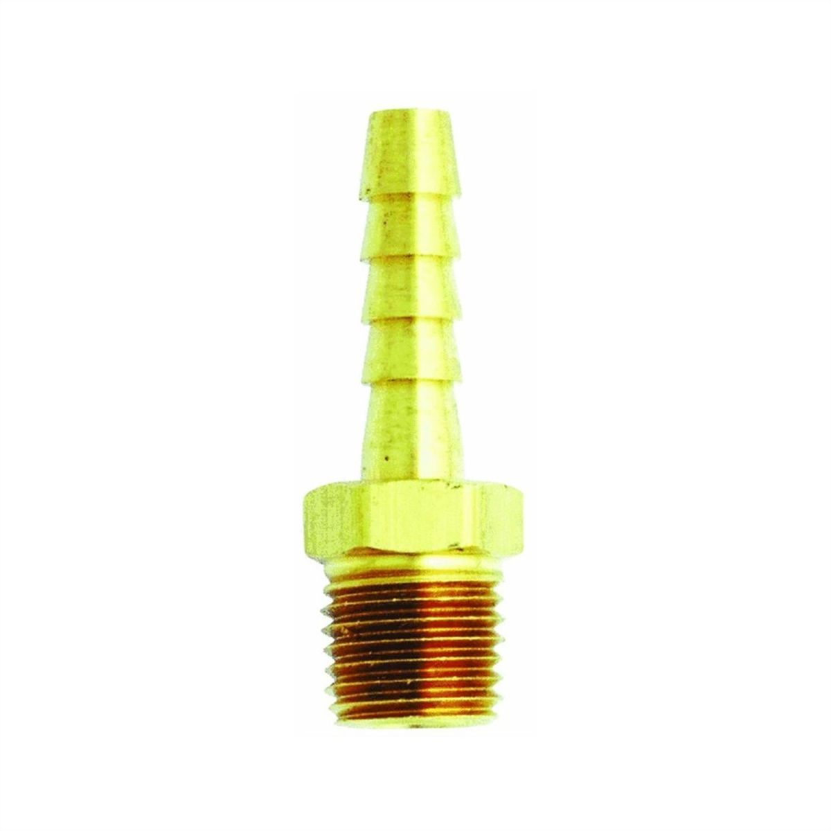 Male Brass Hose End - 3/8 In ID x 1/4 In NPT