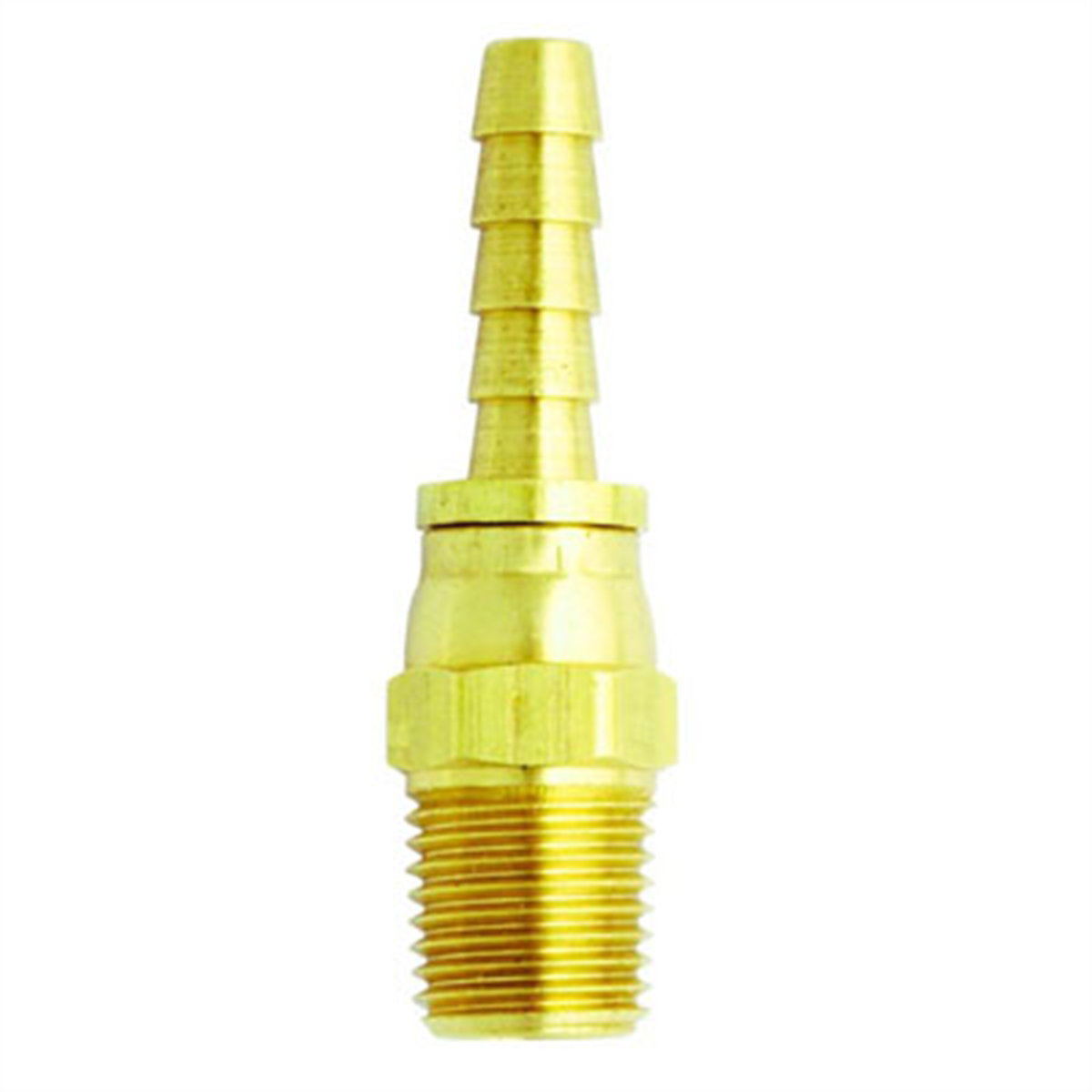 1/4 NPT Thread Brass Male Full Swivel Hose Fitting (1/4 Hose ID