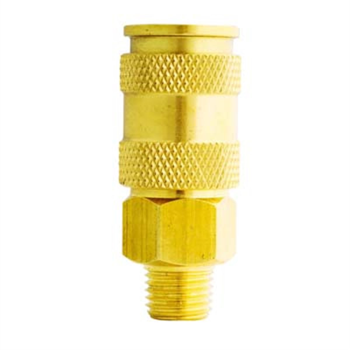 V-Style Hi-Flow Brass Coupler - 1/4" NPT Male