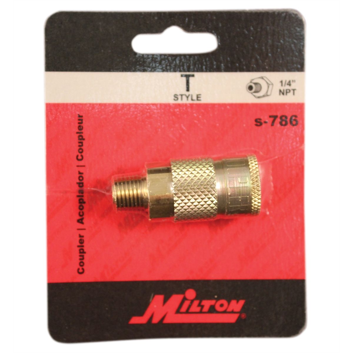 Tru-flate/Parker Style Air Hose Coupler Male 1/4 In NPT