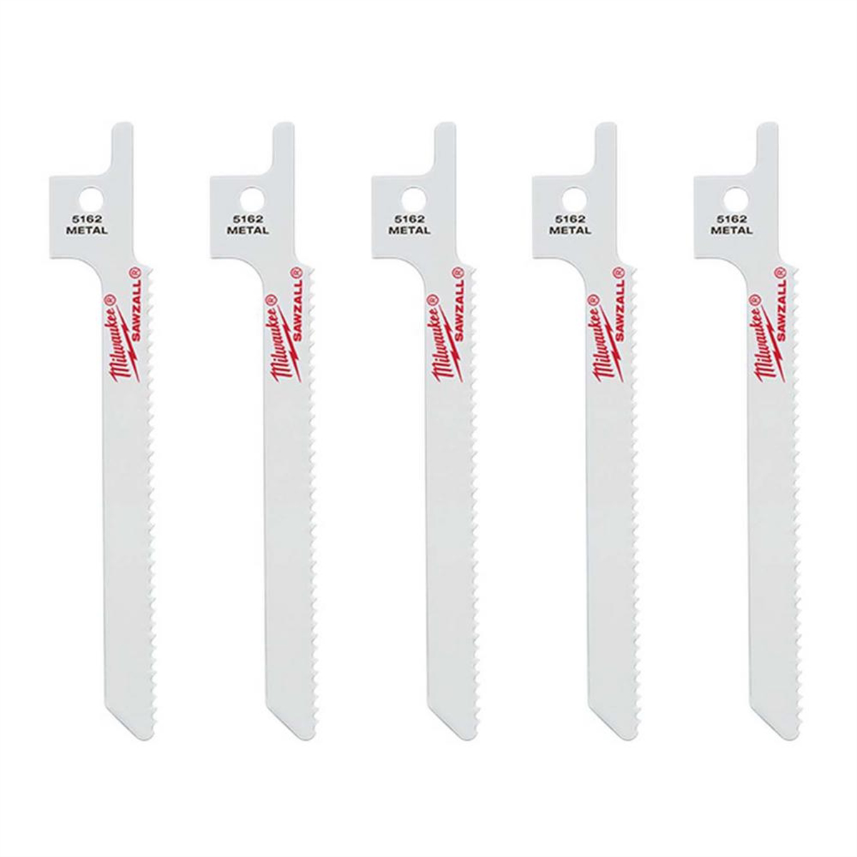 thumbnail image 2 of Milwaukee Sawzall 48-00-5094 White Bi-Metal Straight Back Reciprocating... 2 of 9