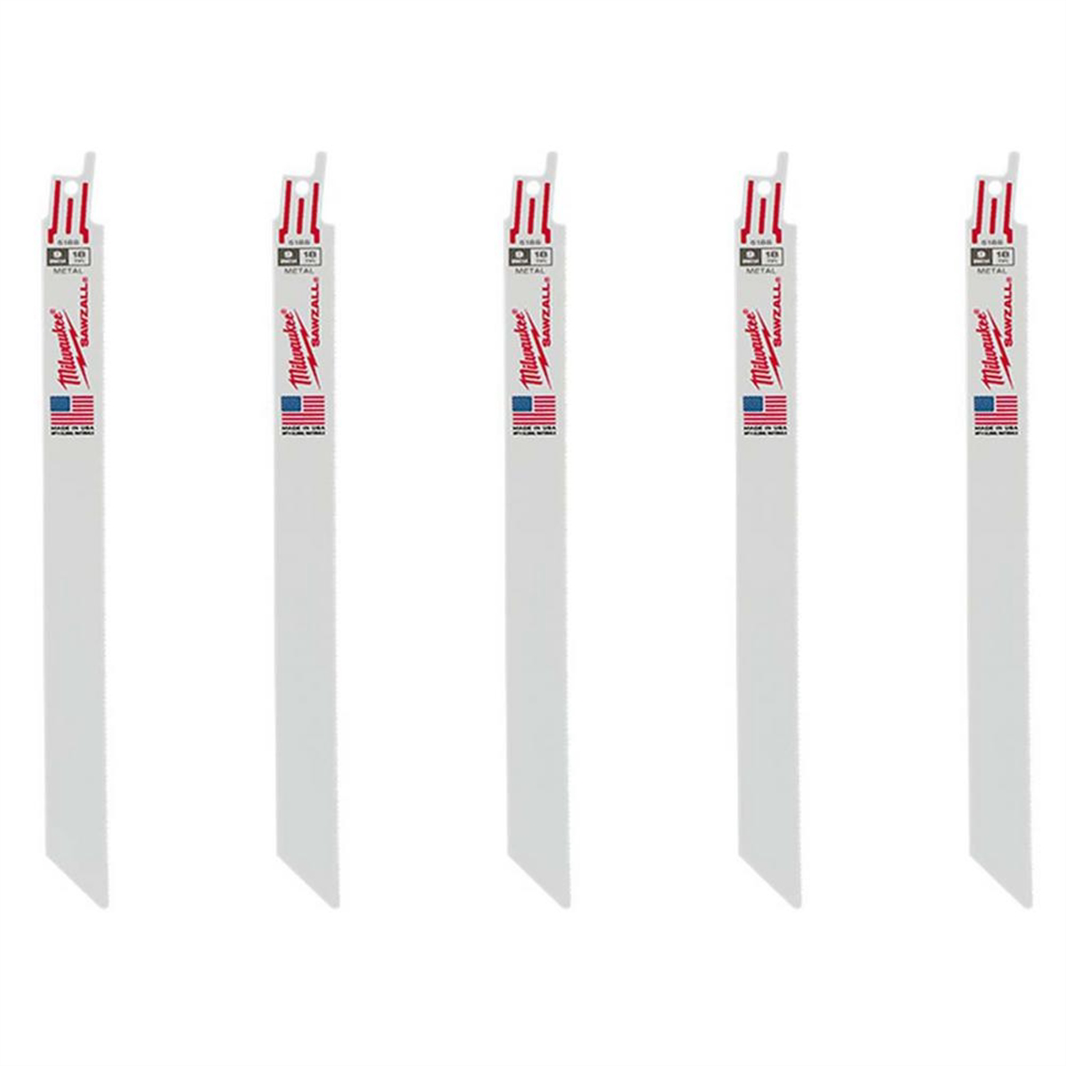 SAW BLADE SAWZALL METAL CUTTING 18TPI 5/PK
