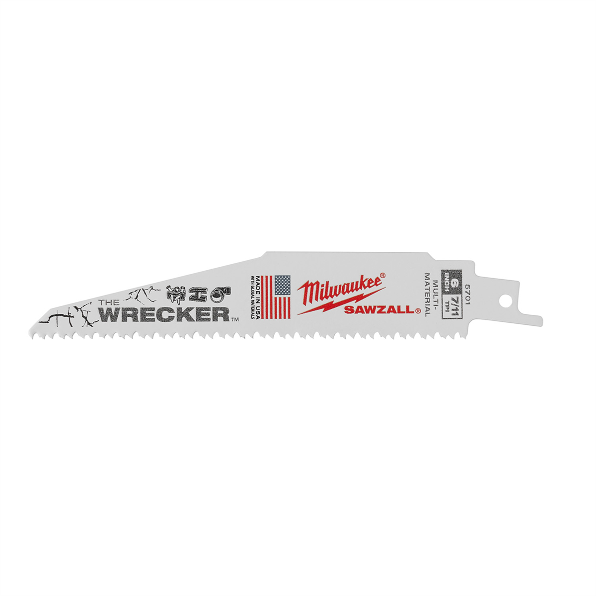 The WRECKER Multi-Material SAWZALL Blade 6" 7/11TP