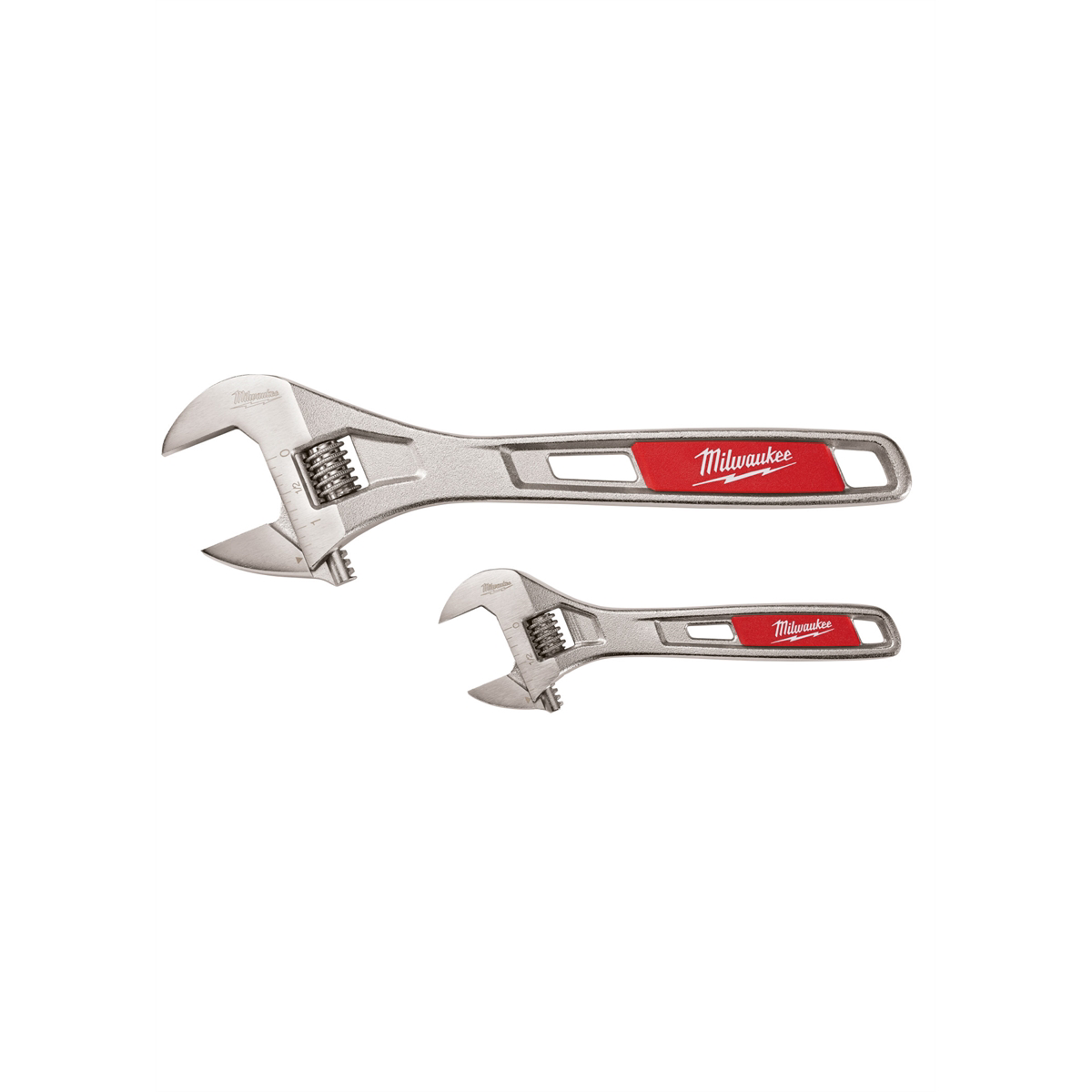2-pc Adjustable Chrome Plate Wrench Set 6" and 10"