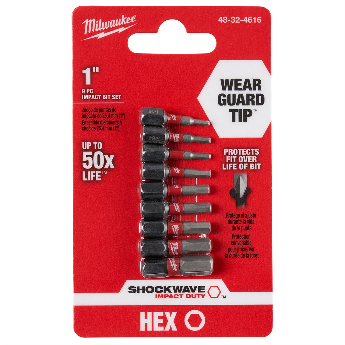 SHOCKWAVE Impact Hex Insert Bit Set -9PC