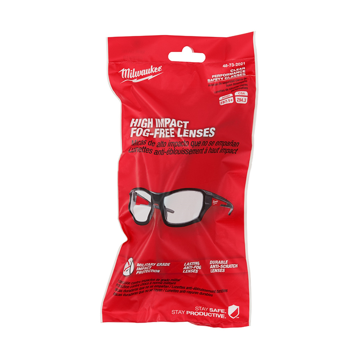 Clear Hi Performance Safety Glasses