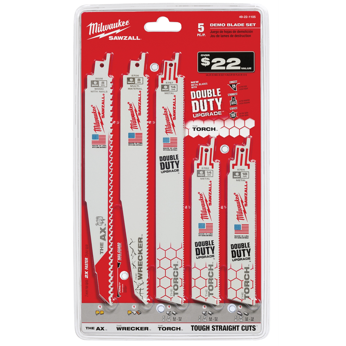 5 Pc. Demolition SawZall Blade