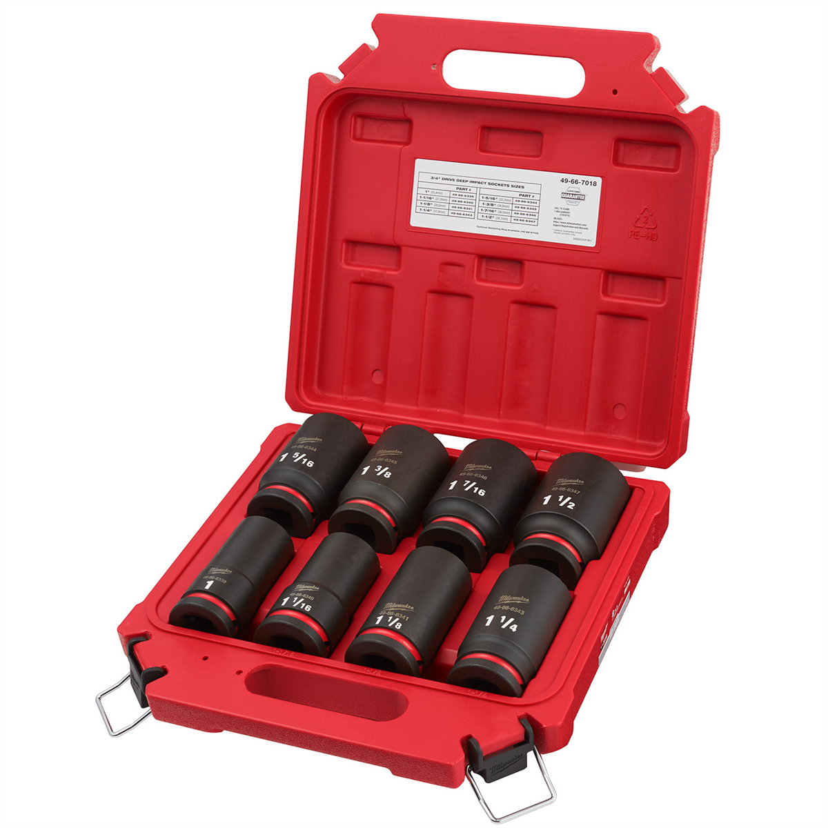 8PC Imp Duty 3/4"Dr SAE Dp 6-PT Socket Set