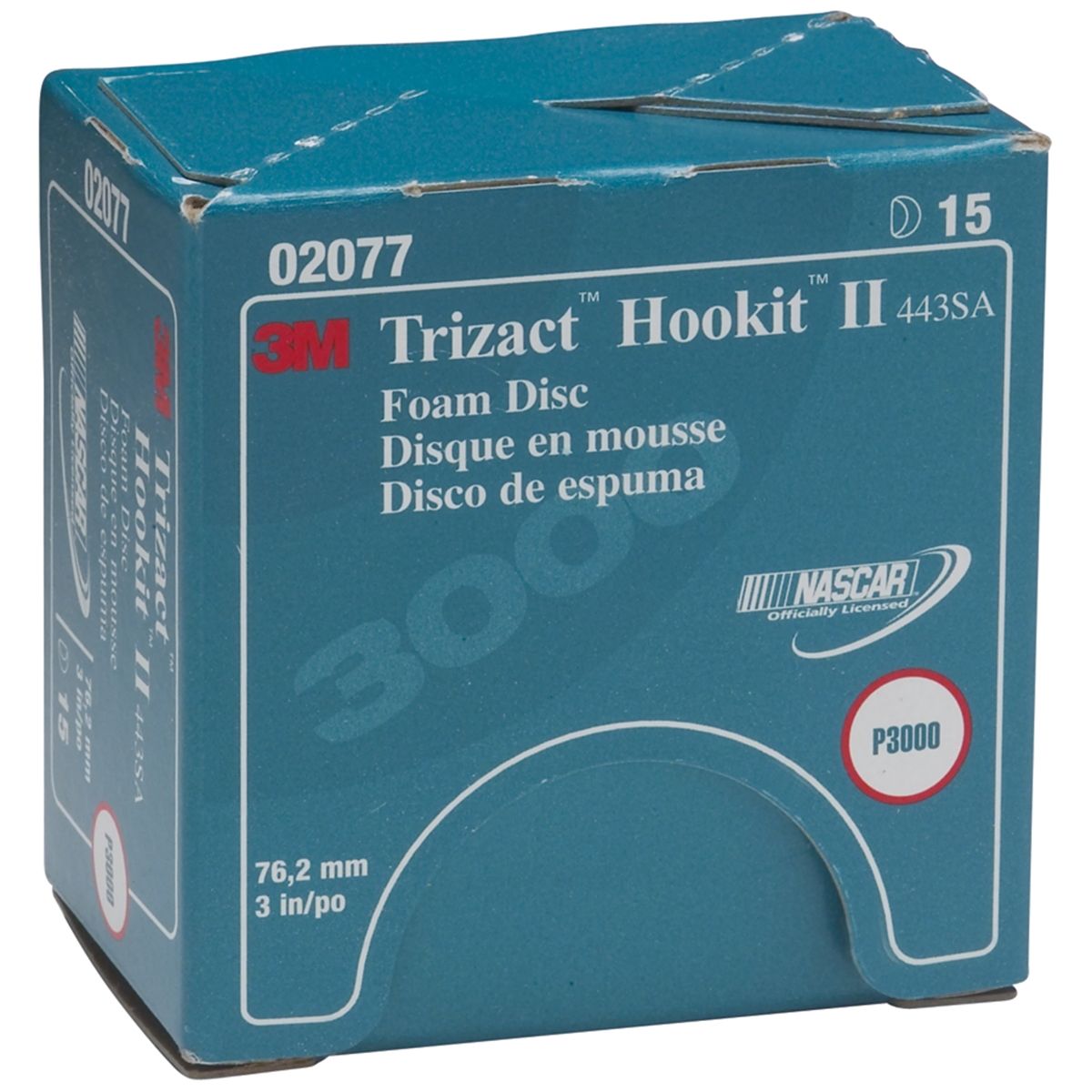 TRIZACT HOOKIT II 3" FOAM DISCS 15/BX