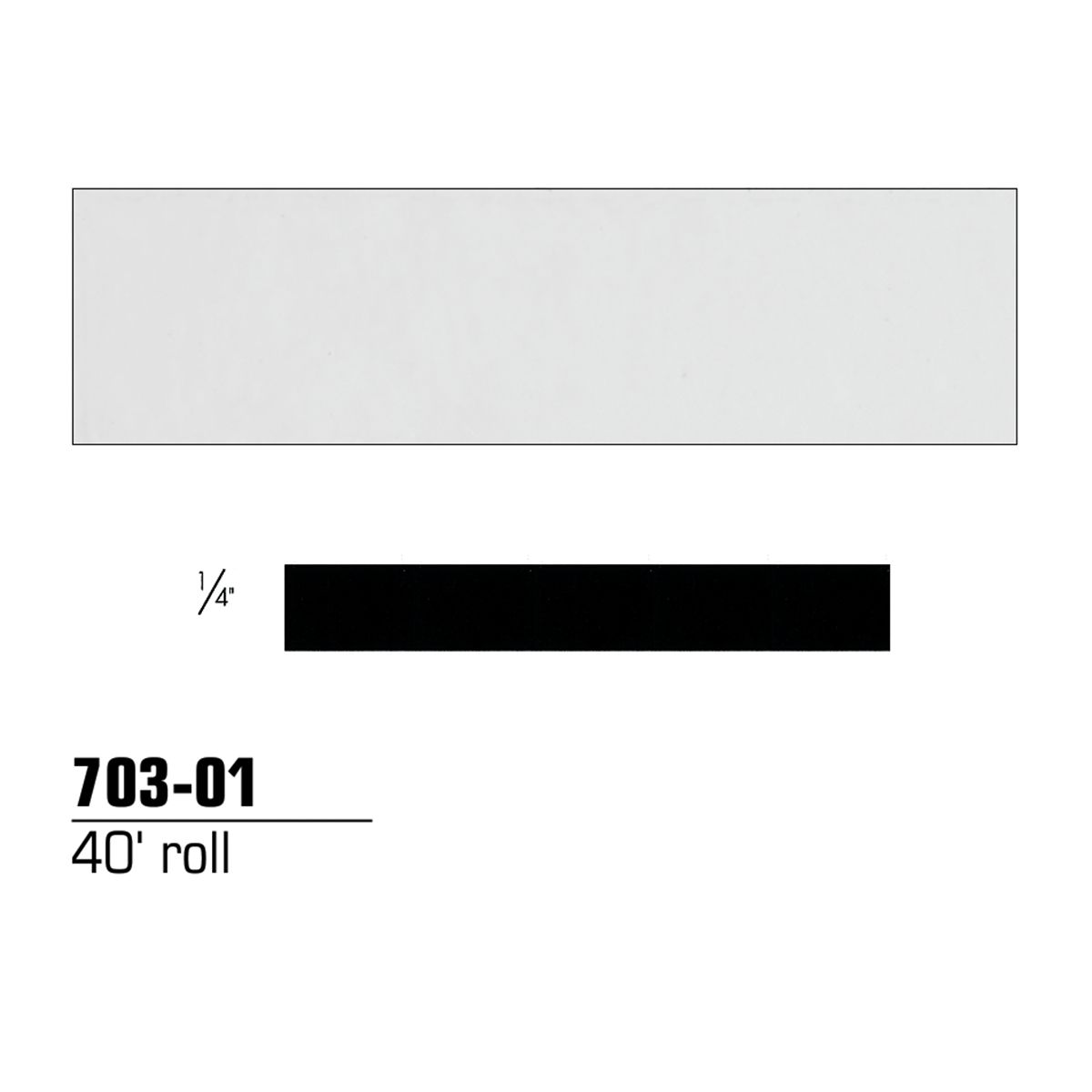 STRIPING TAPE--WHITE 1/4" SINGLE 40' ROLL