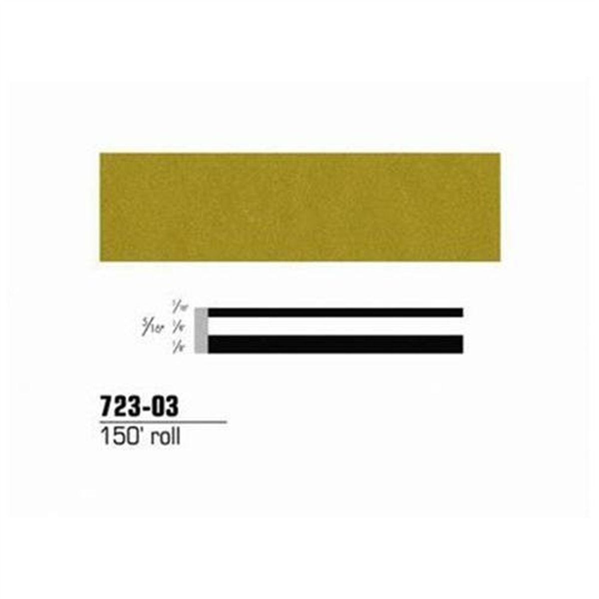 Scotchcal Striping Tape, 5/16 Inch, Gold Metallic