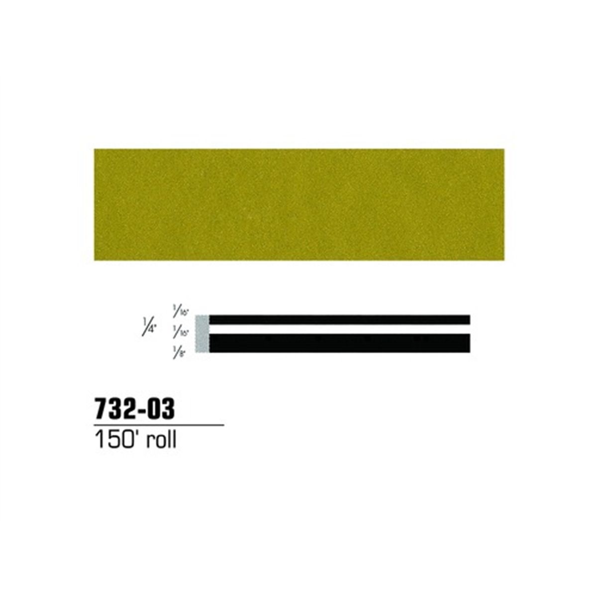 GOLD METALLIC PINSTRIPE 1/4"X150' ROLL