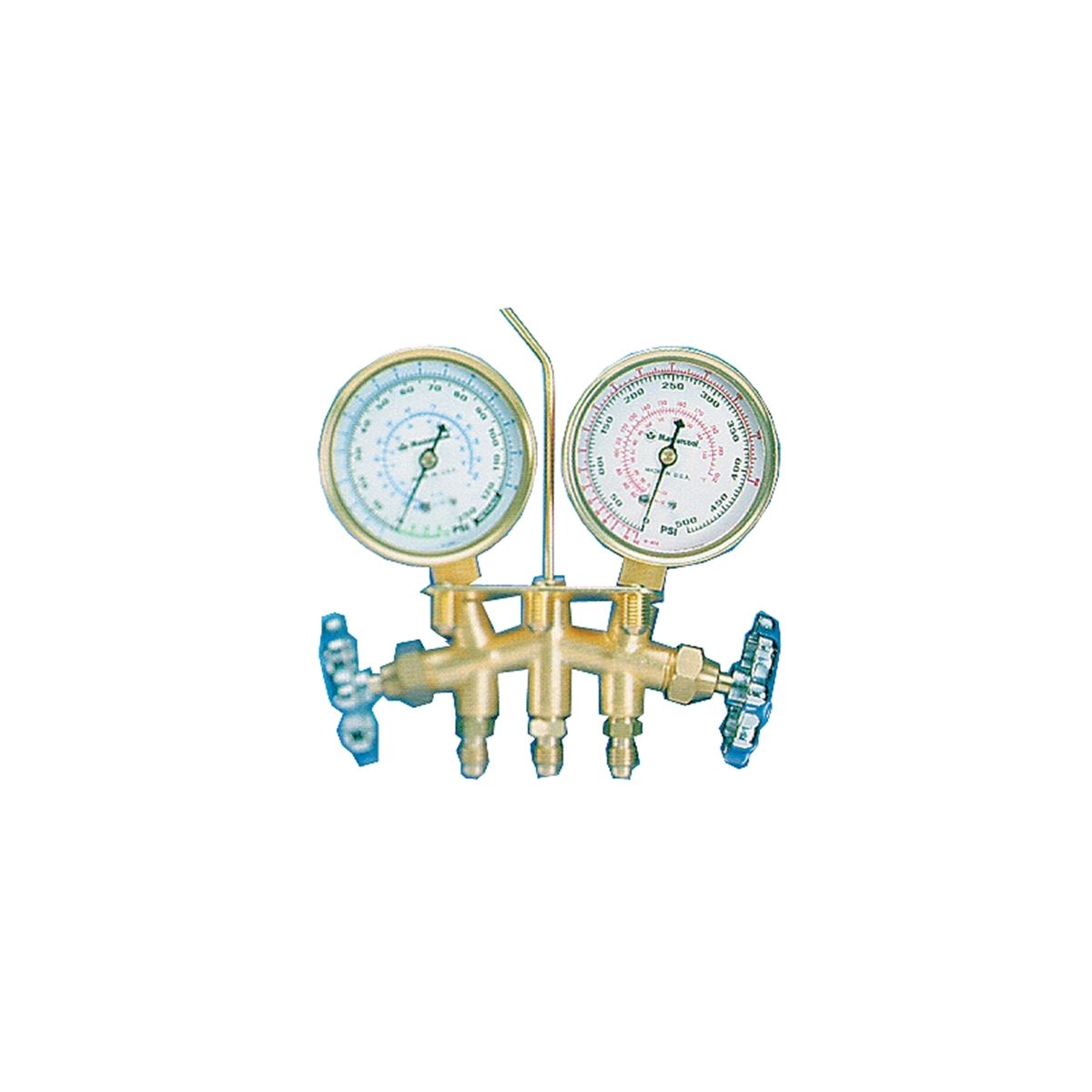 Robinair 35772 TwoWay Brass Manifold Gauge Set with 72 Inch Hoses