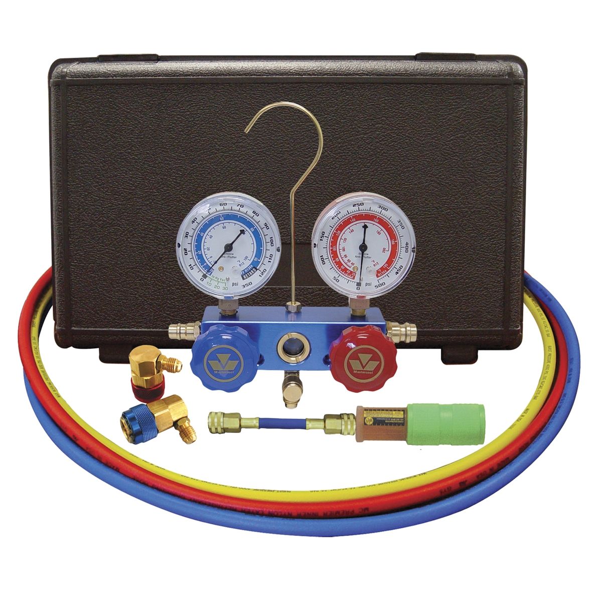 Aluminum manifold 134A gauge set with 60" hoses