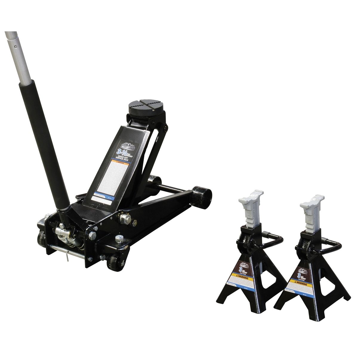 Mountain 3 1 2 Ton Floor Jack Pack W 3 Ton Jack Stands Mtn5506aj