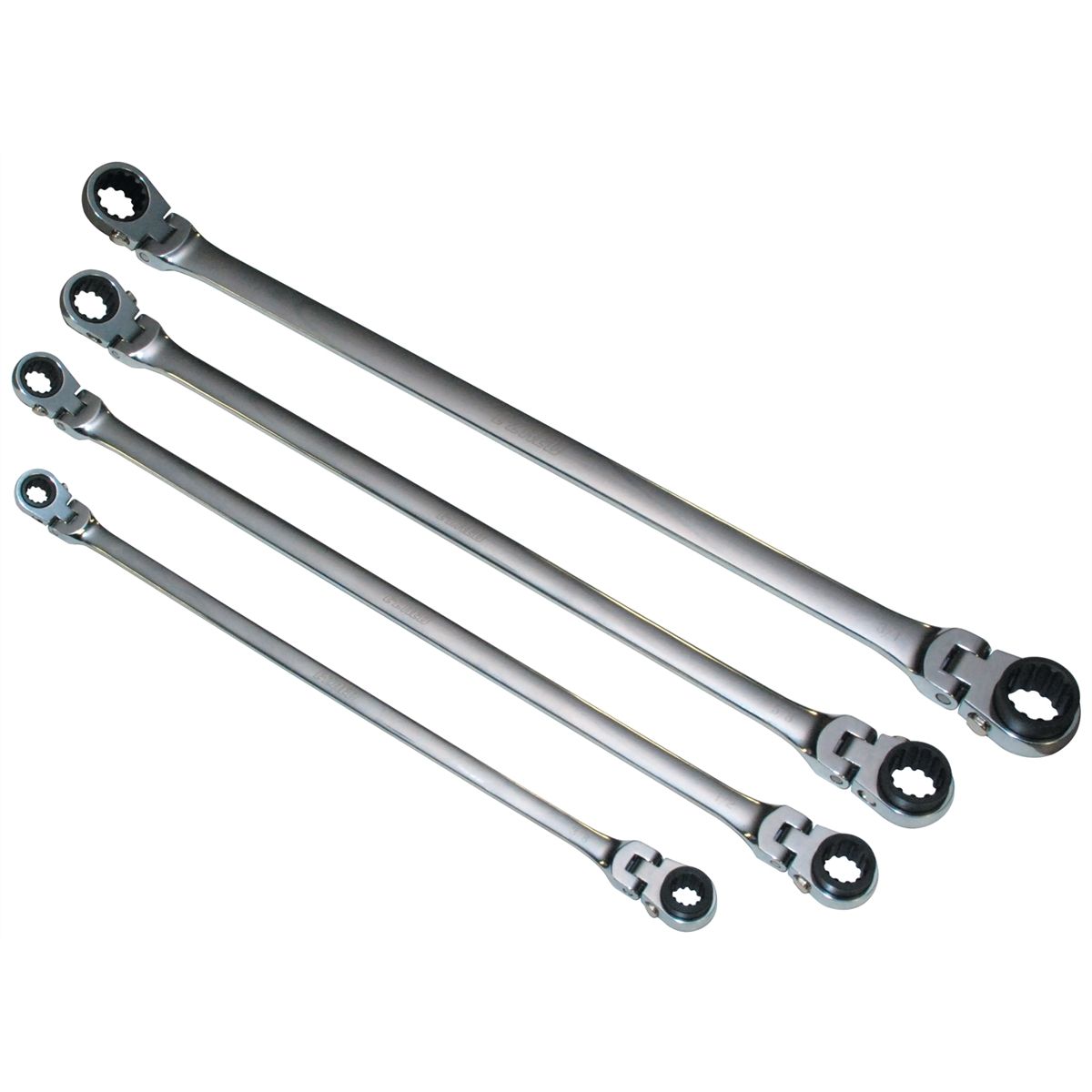 4 PC SAE FLEXIBLE REVERSIBLE RATCHETING WRENCH