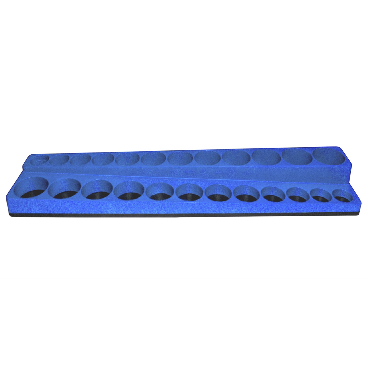 3/8" drive Shallow / Deep (24 Hole) Socket Organizer (Neon Blue