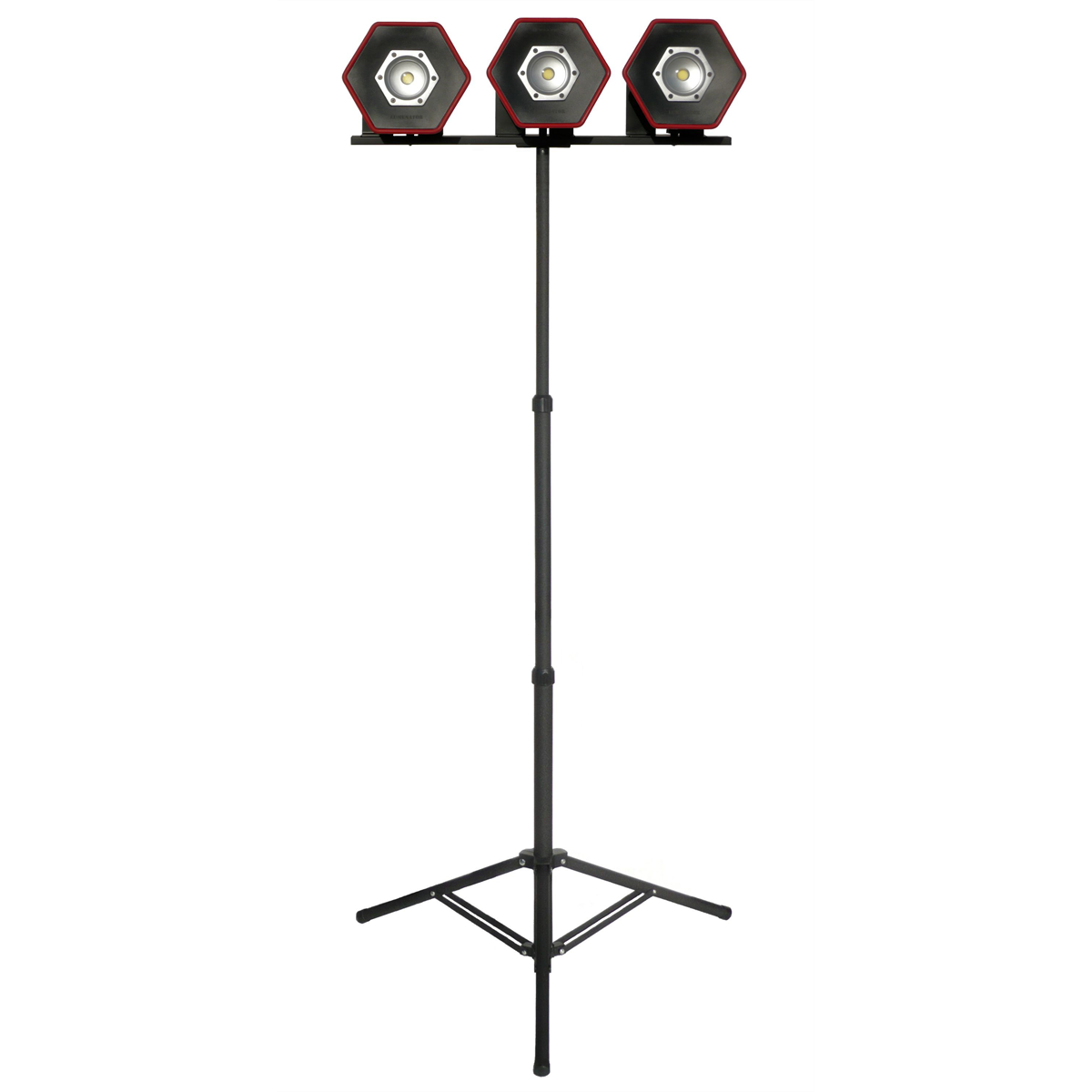 LUMENATOR® Series Heavy Duty Triple Head Telescopic Tripod