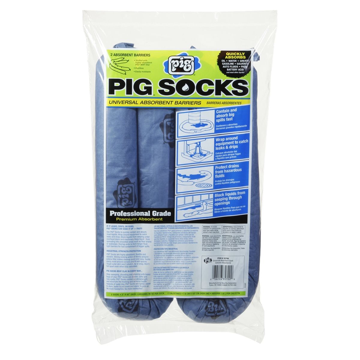 PIG Universal Absorbent Sock 3" Dia. x 42" Length