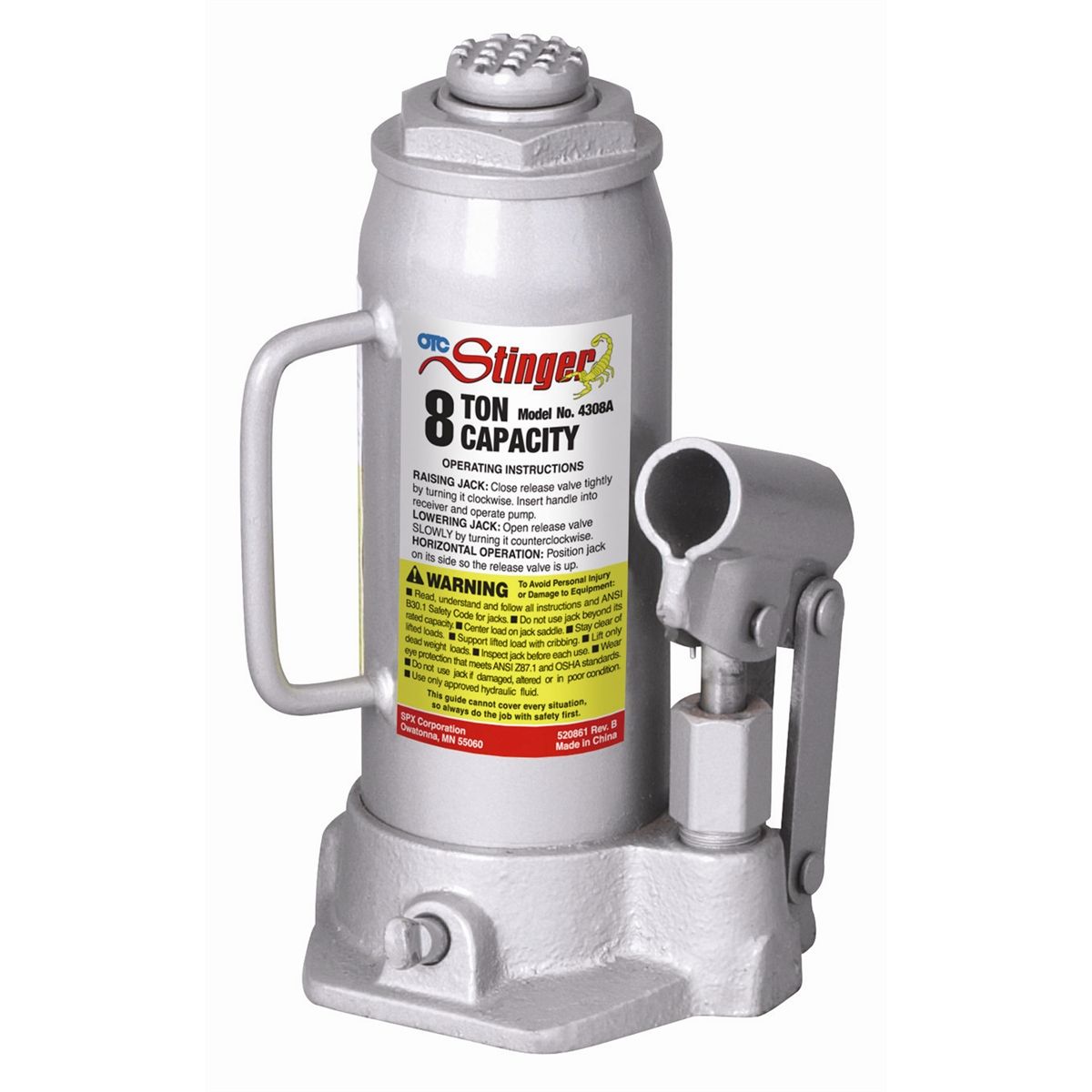 Hydraulic Bottle Jack - 8-Ton