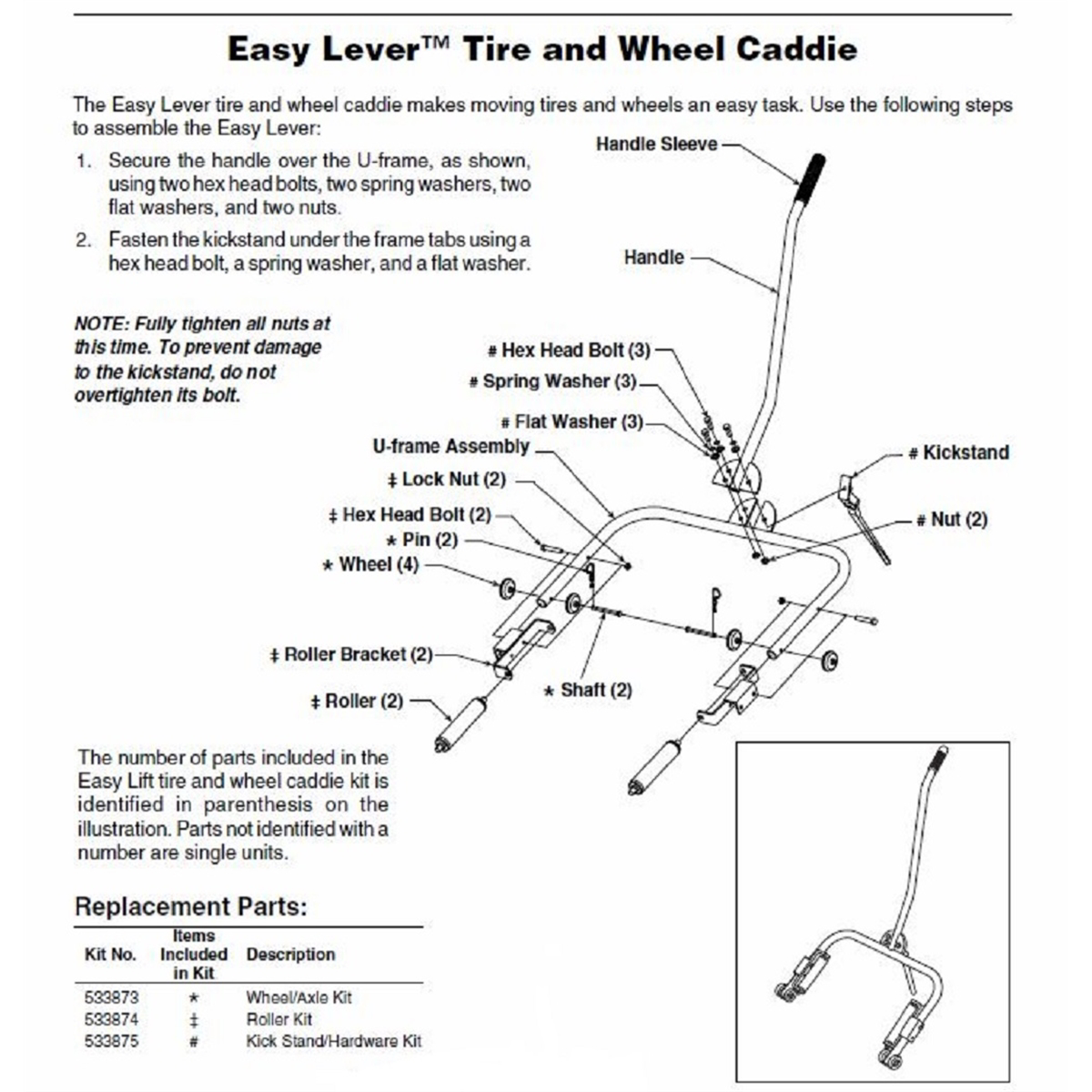 WHEEL & AXLE KIT