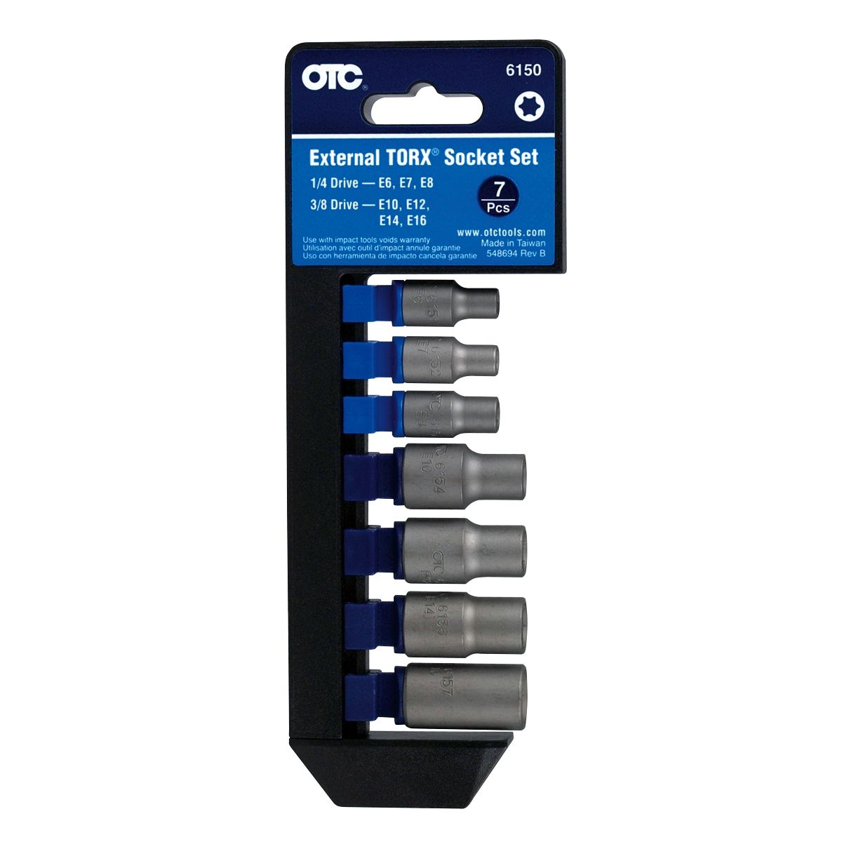 OTC 6109 Standard TORX Socket - T47, 3/8 Square Drive 3/8 Square Drive OTC 6109 Standard TORX Socket - T47, 3/8 Square Drive 3/8 Square Drive