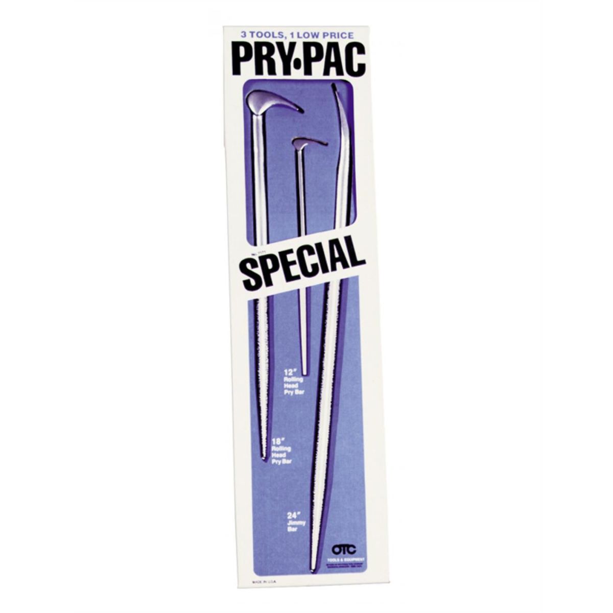 Jimmy Bar & Rolling Head Pry Bar Set - 3-Pc