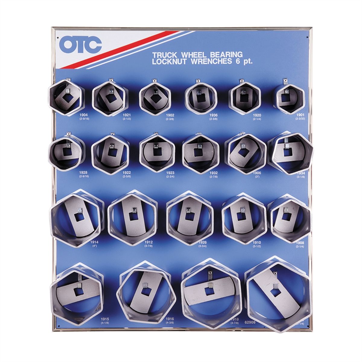 OTC 9850 6 Point Truck Wheel Bearing Locknut Sockets - 21-Pc