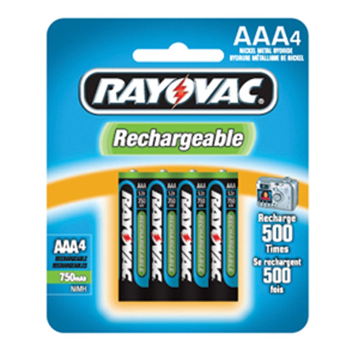 Rayovac NiMH Rechargeable AAA Batteries 4-Pack