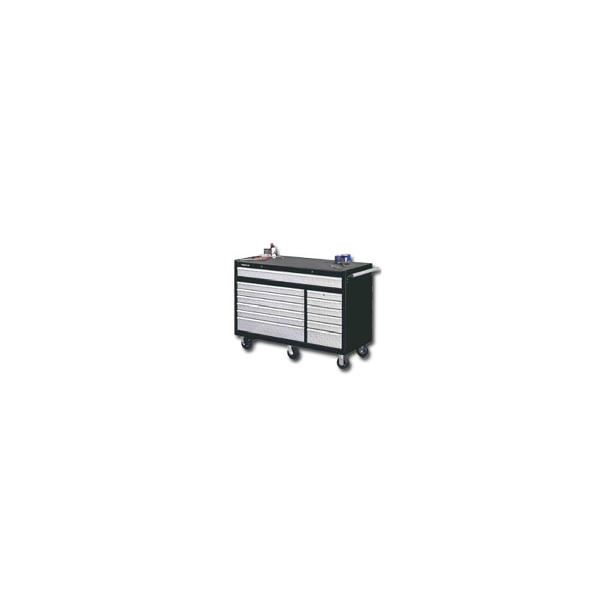 56 In Tread Plate Extra Deep 13-Drawer Roller Cabinet