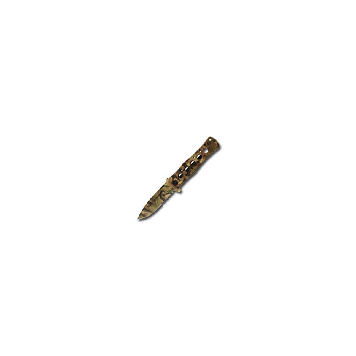 4-1/2" Folding Knife with Camouflage Aluminum Handle