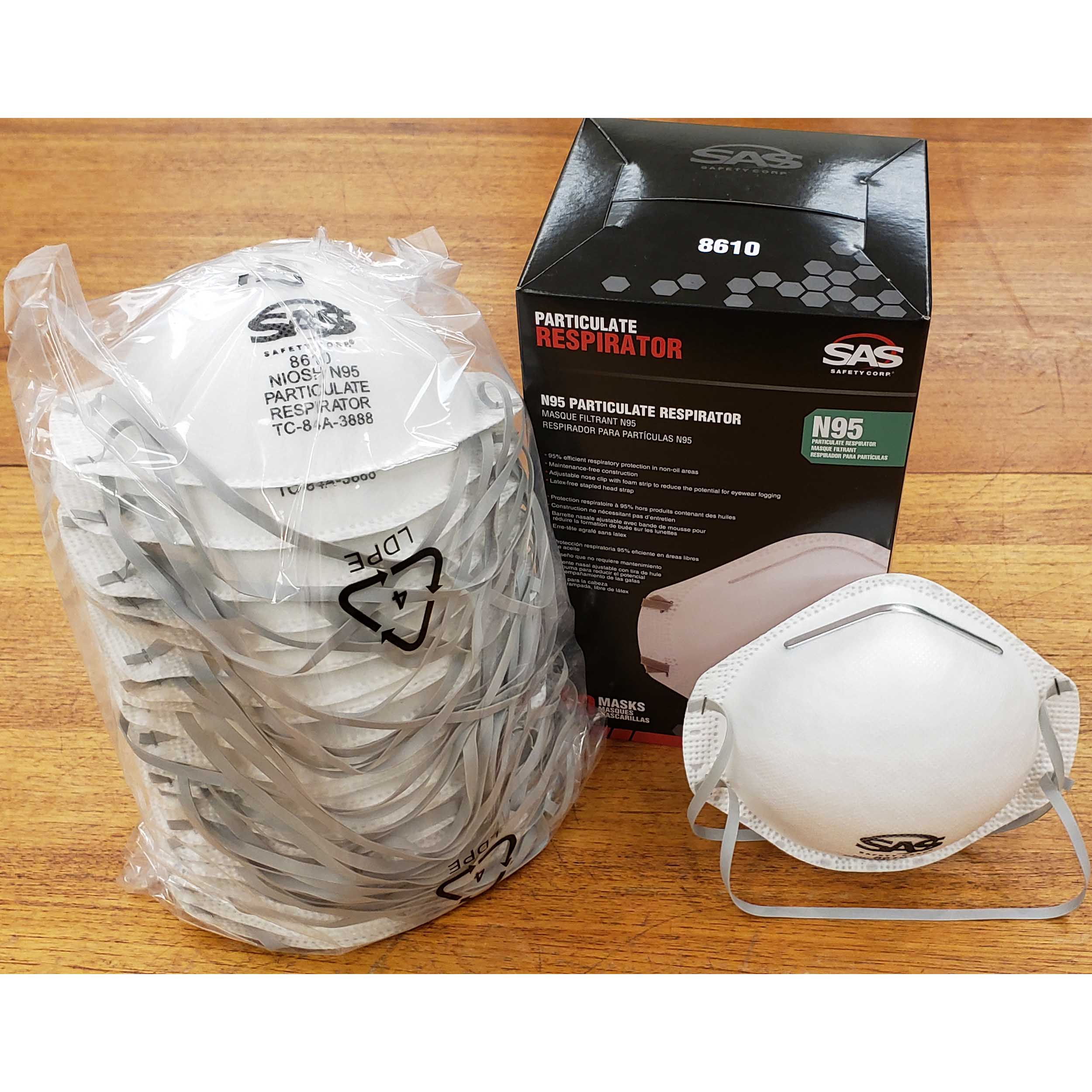 CASE SAS 8610 NIOSH N95 Disposable Respirator / Particle Mask