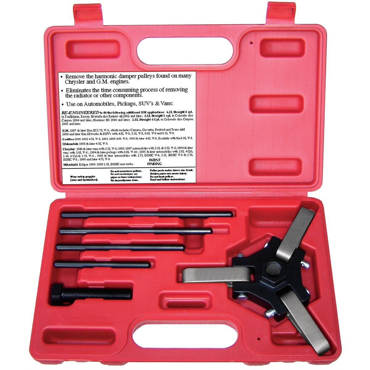 Harmonic Balancer Puller Set Remove Damper Pulley Puller 6PC Set,Automotive  Replacement Engine Auto Repair Tools