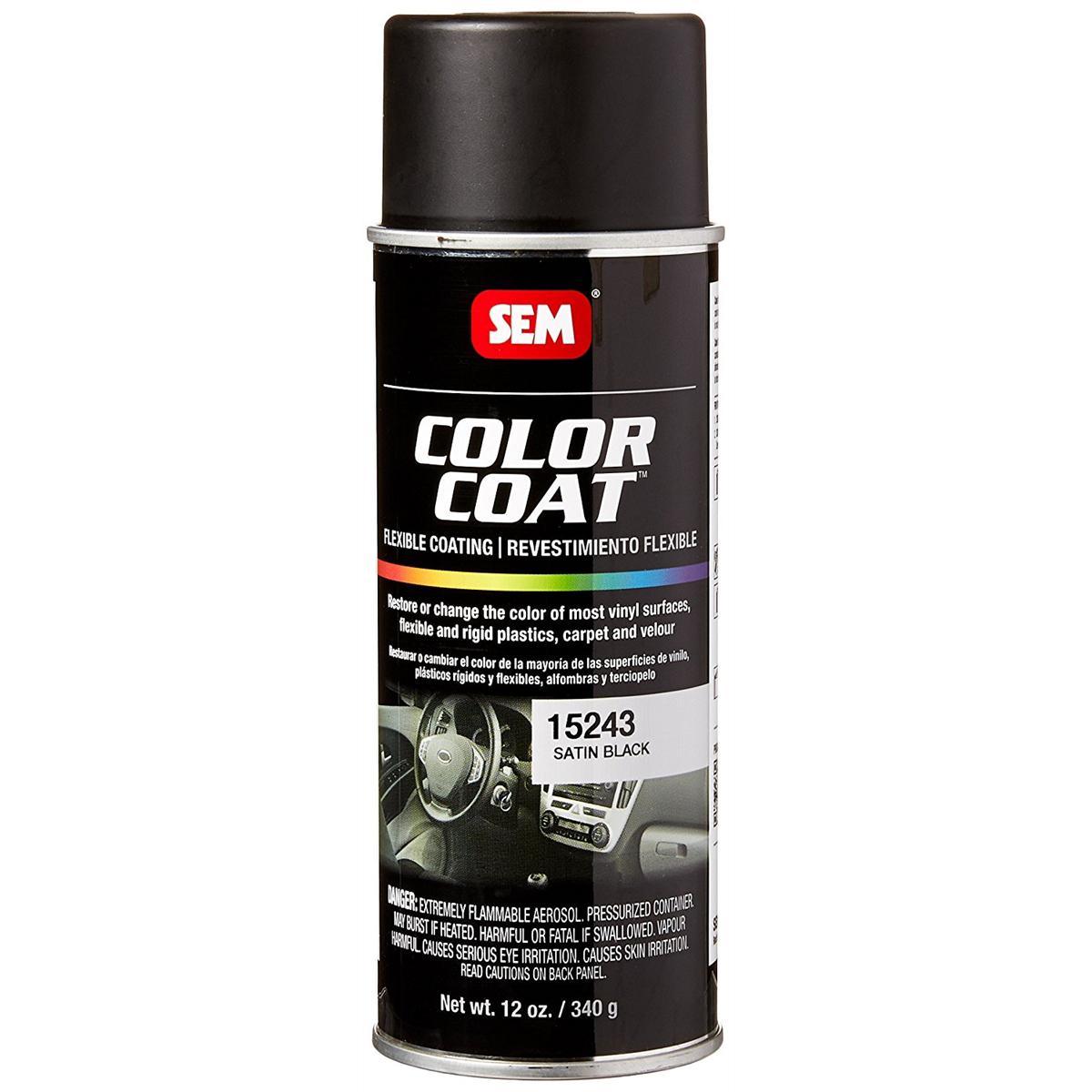 Color Coat Aerosol - Satin Black