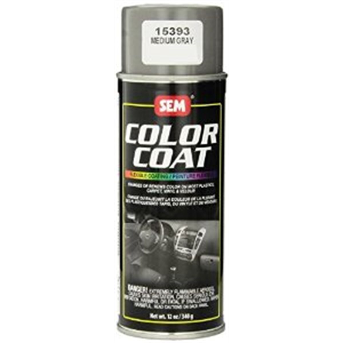 SEM Products 15393 Color Coat Aerosol Medium Gray