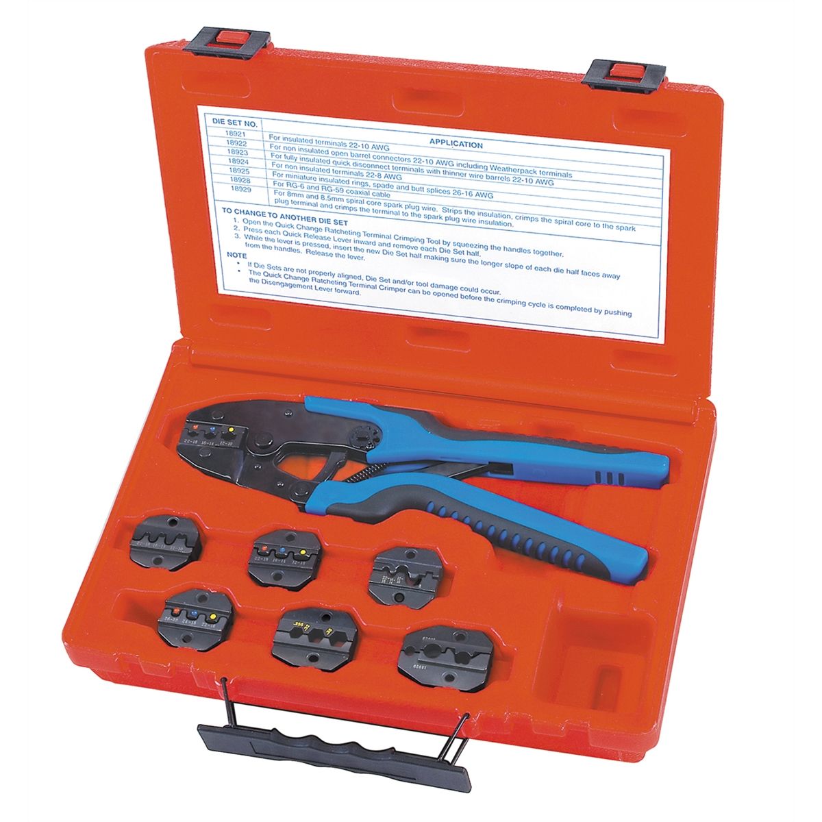 Quick Change Ratcheting Terminal Crimping Kit by S & G Tool Aid