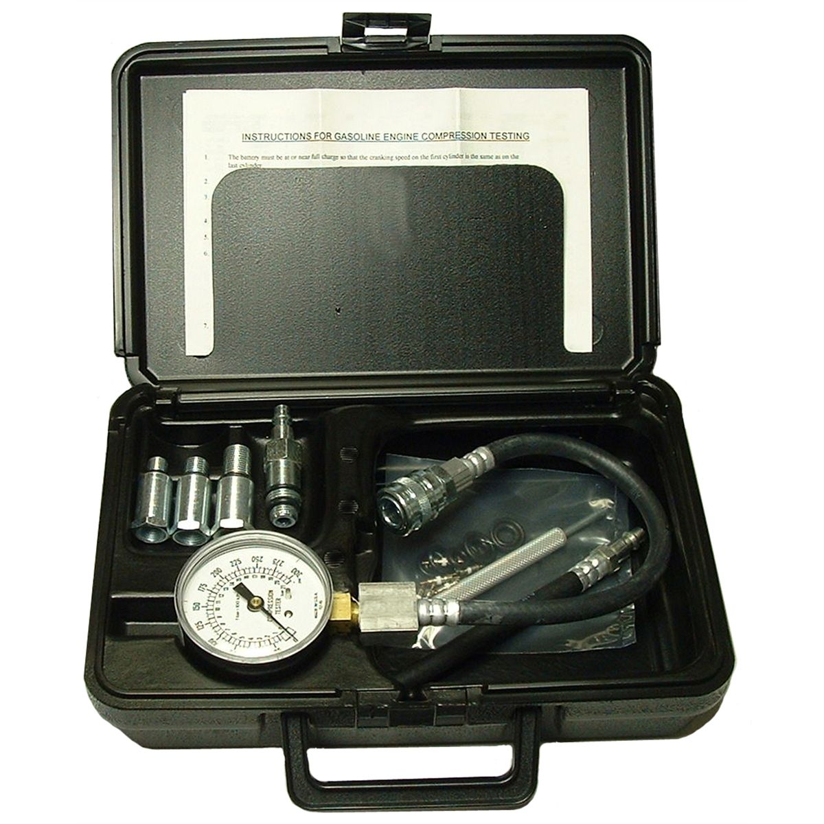 Heavy Duty Compression Tester For Gasoline Engine w/Case