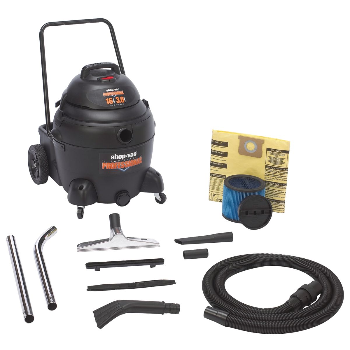 Shop-Vac Wall-Mount Wet/Dry Vac — 5-Gallon Capacity, 4 HP, Model# 5HM400