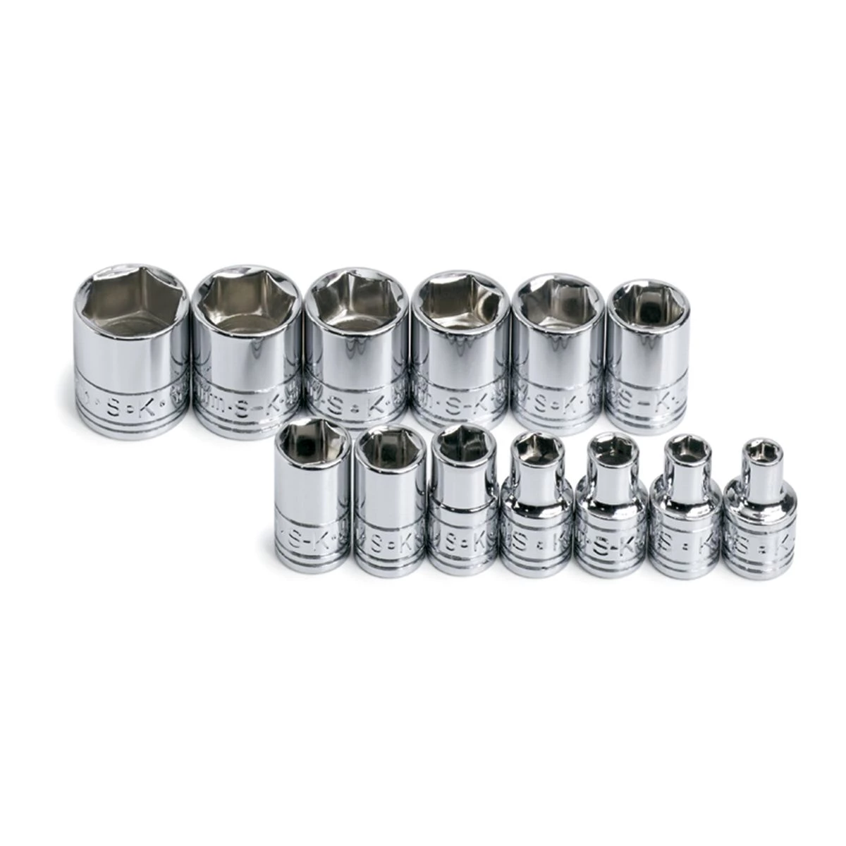 (image for) 1/4 In Drive 6 Pt Standard Metric Socket Set - 13 Piece