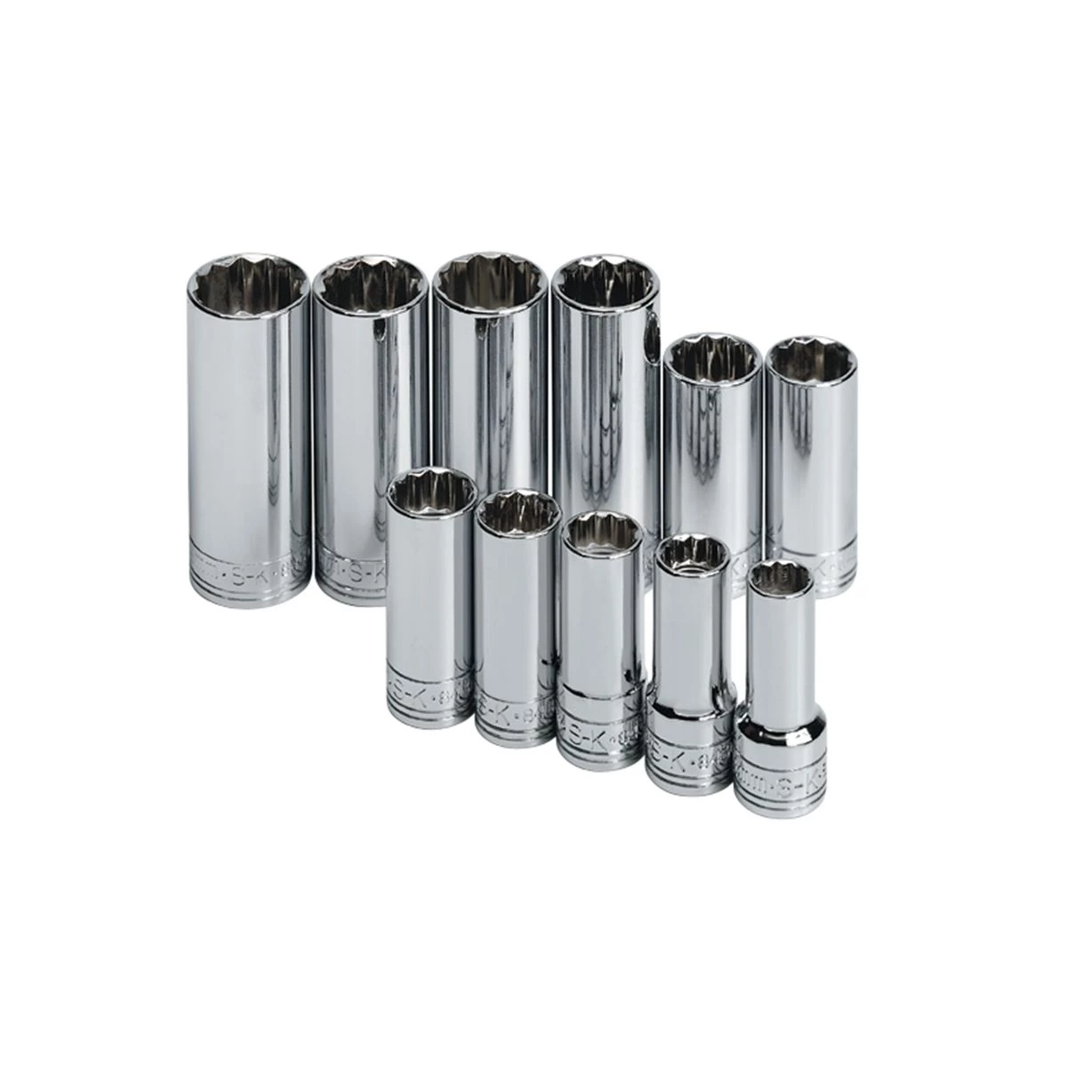 (image for) 3/8 In Drive 12 Pt Metric Deep Socket Set - 11-Pc
