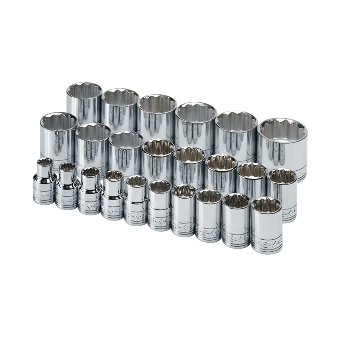 1/2 In Drive 12 Pt Std Metric Socket Set - 24-Pc